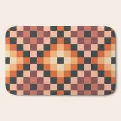 70s color squares pattern Bath Mat