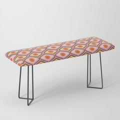 70s Disco Daisy Flower Pattern Bench