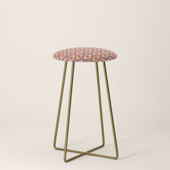 70s Disco Daisy Flower Pattern Stool