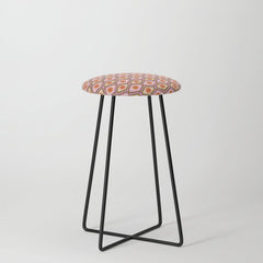 70s Disco Daisy Flower Pattern Stool