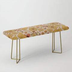 70s Floral Pattern Bench