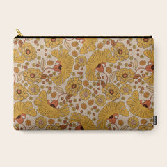 70s Floral Pattern Carry All Pouch