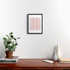 "Grapes and apple slices (pale pink)" Framed Art Print