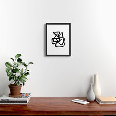 A Family Of Five White Background Framed Art Print