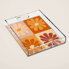 70's Daisy Bloom Acrylic Tray