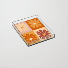 70's Daisy Bloom Acrylic Tray