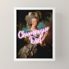 Champagne Diet' Marie Antoinette Mini Art Print