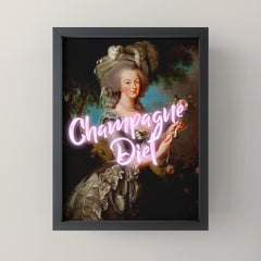 Champagne Diet' Marie Antoinette Mini Art Print