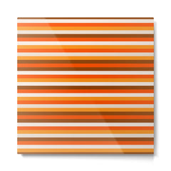 70s Fine Stripes in Retro Orange and Brown Metal Print