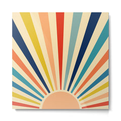 60s retro sun Metal Print