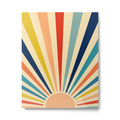 60s retro sun Metal Print