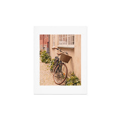A bicycle in a Copenhagen street | Travel photography | Scandi Europe Scandinavia Art Print