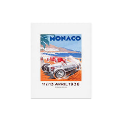 1936 Monaco Grand Prix Race Poster Art Print