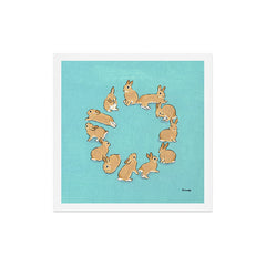12 rabbits Art Print