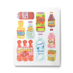 90s Drinks Metal Print