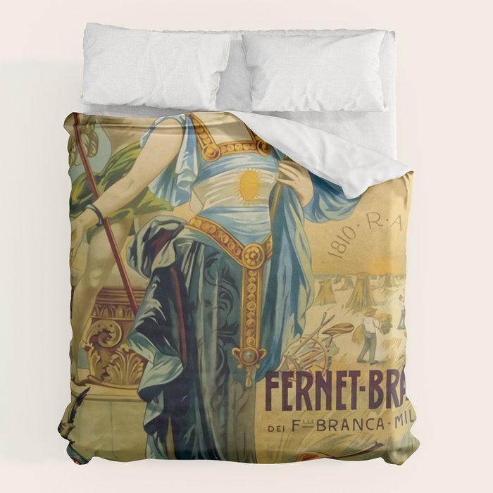 1910 Fernet Branca Liqueur Aperitif Advertisement Duvet Cover