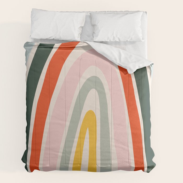 70s Vintage Rainbow Comforter