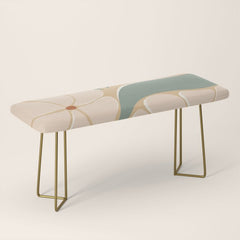 70s big flower botanical land 2 Bench