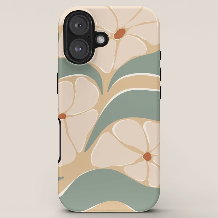 70s big flower botanical land 2 iPhone Case