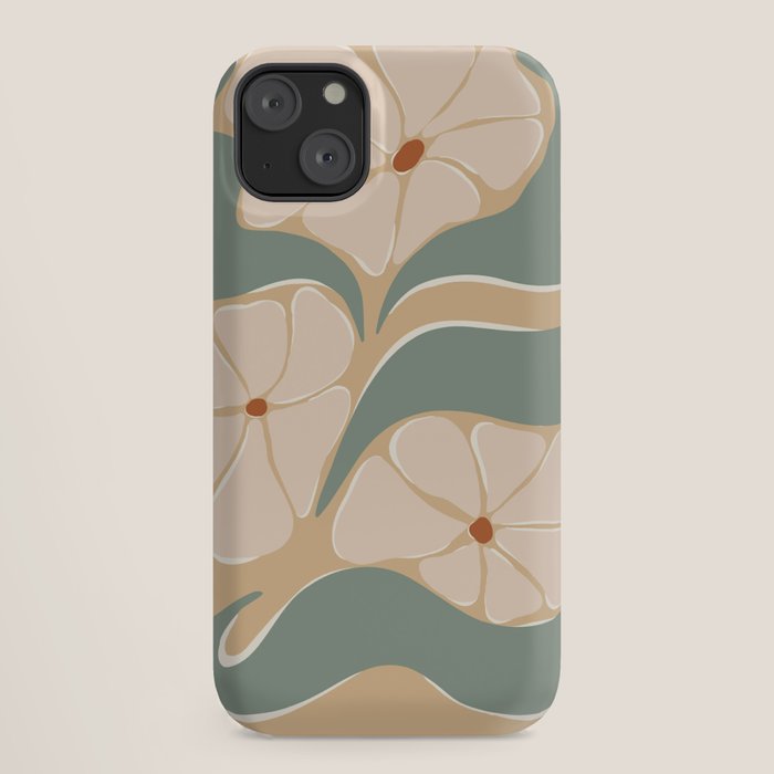70s big flower botanical land 2 iPhone Case
