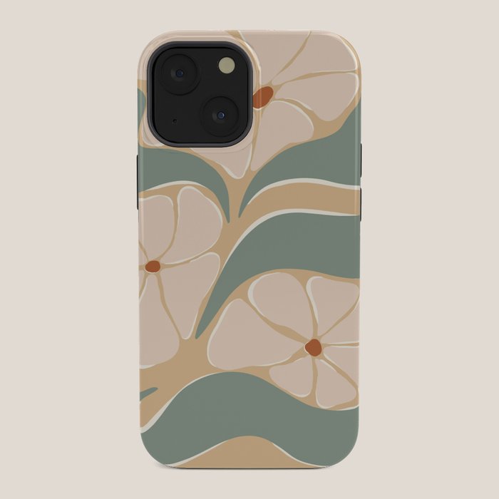 70s big flower botanical land 2 iPhone Case
