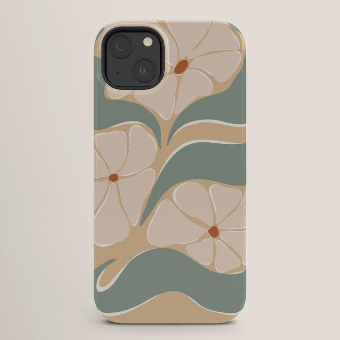 70s big flower botanical land 2 iPhone Case