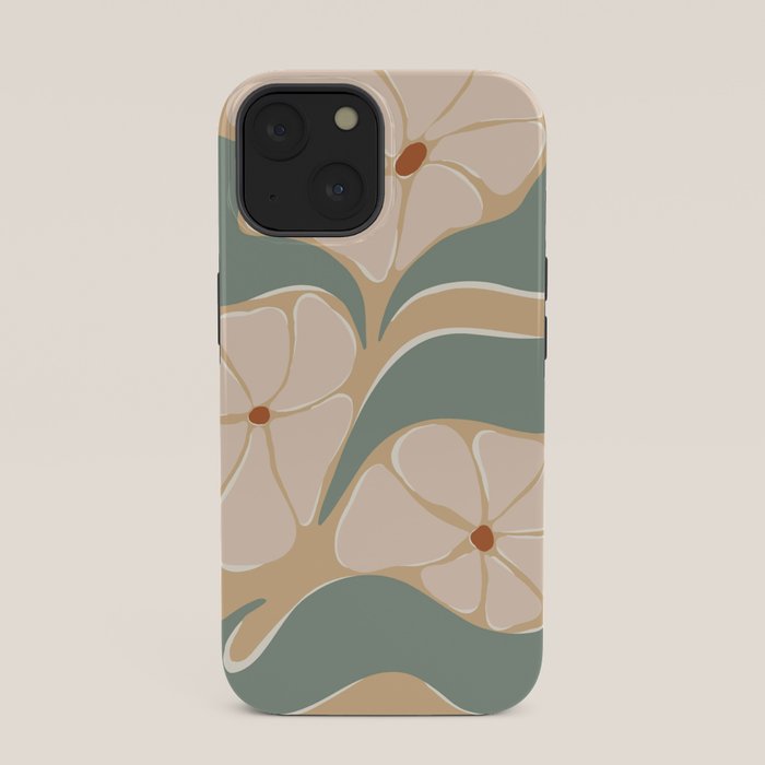 70s big flower botanical land 2 iPhone Case