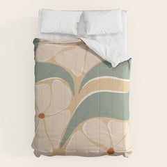 70s big flower botanical land 2 Comforter