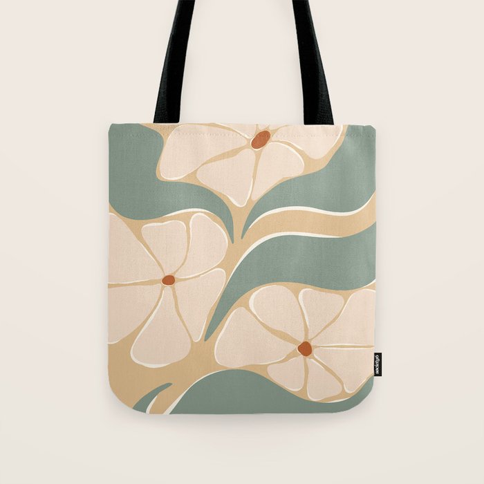 70s big flower botanical land 2 Tote Bag