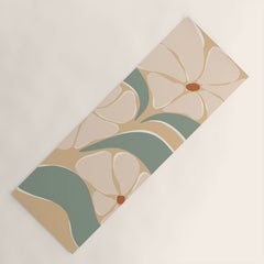 70s big flower botanical land 2 Yoga Mat
