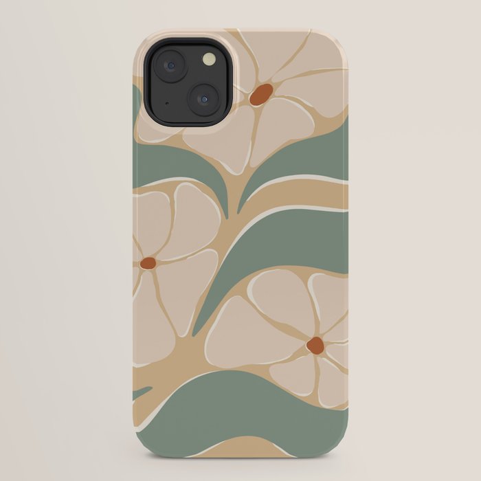 70s big flower botanical land 2 iPhone Case