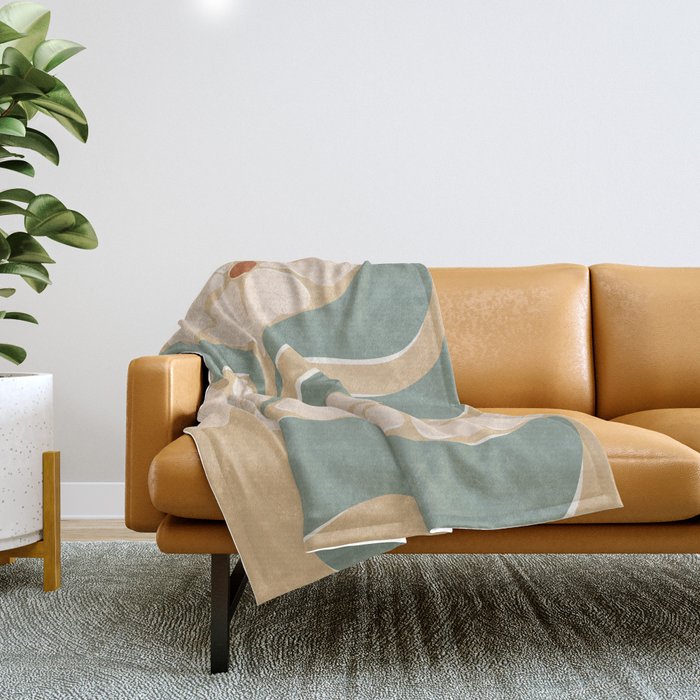 70s big flower botanical land 2 Throw Blanket