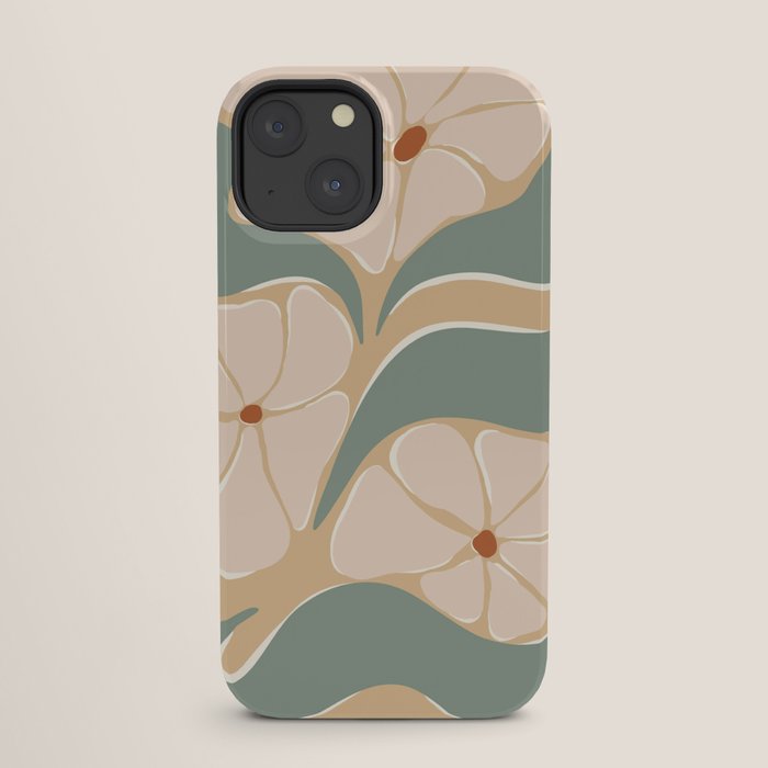 70s big flower botanical land 2 iPhone Case