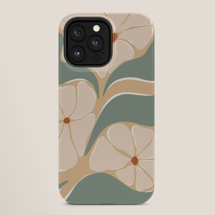 70s big flower botanical land 2 iPhone Case