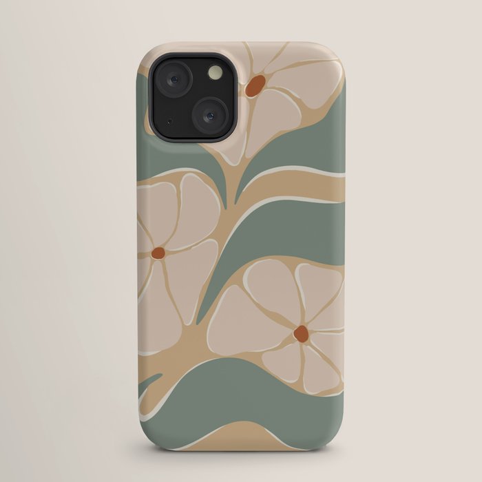 70s big flower botanical land 2 iPhone Case