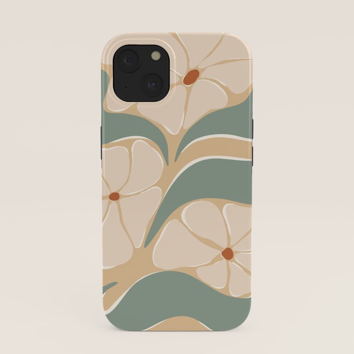 70s big flower botanical land 2 iPhone Case