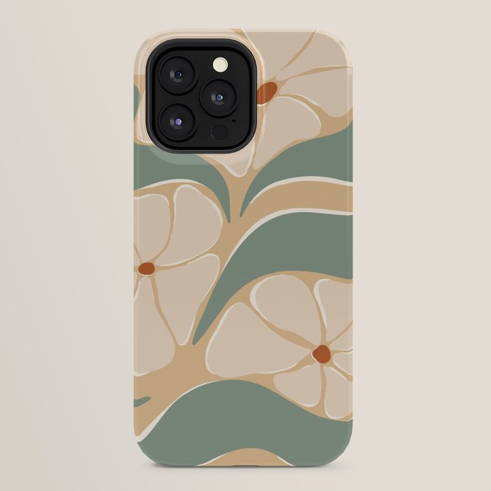 70s big flower botanical land 2 iPhone Case