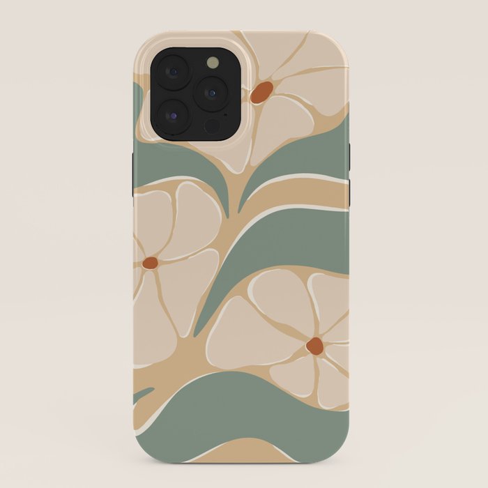 70s big flower botanical land 2 iPhone Case