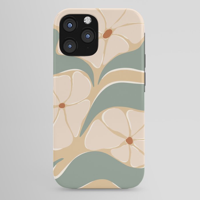 70s big flower botanical land 2 iPhone Case