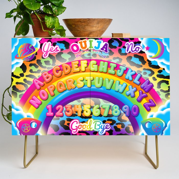 1997 Neon Rainbow Spirit Board Credenza