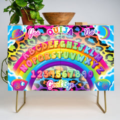 1997 Neon Rainbow Spirit Board Credenza