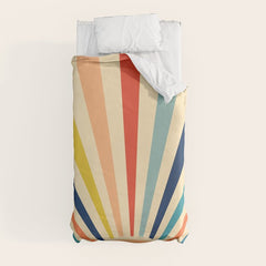 60s retro sun  Duvet Cover