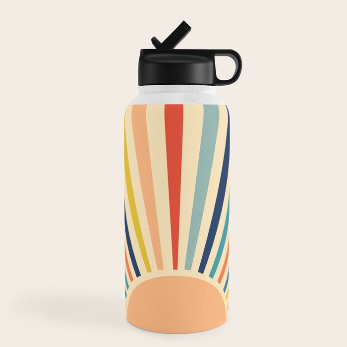 60s retro sun  Water Bottle