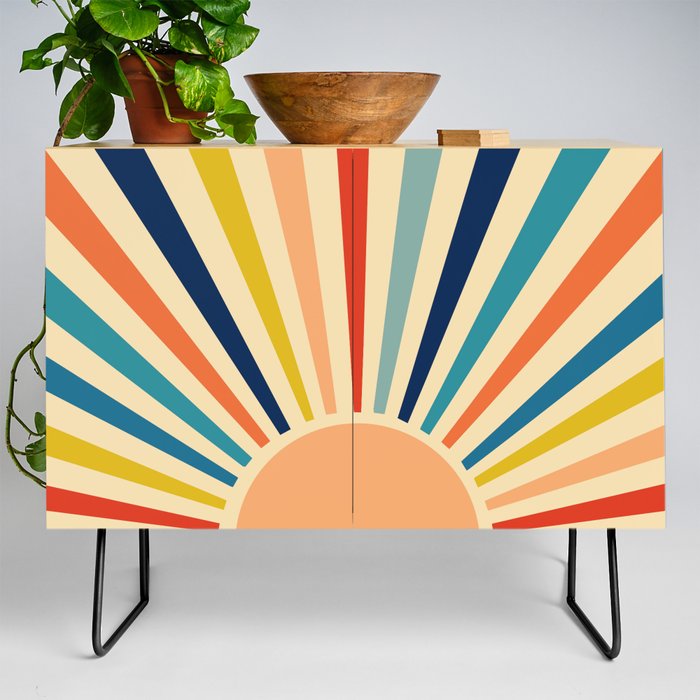 60s retro sun  Credenza