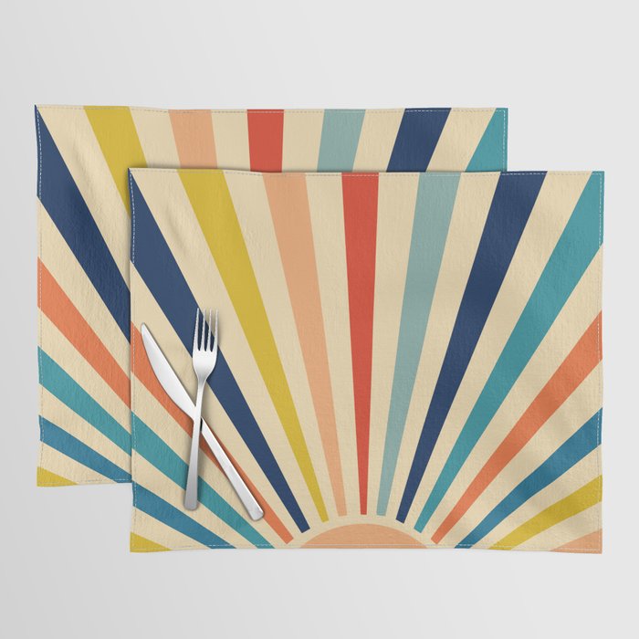60s retro sun  Placemat