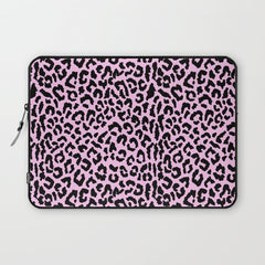 2000s leopard-black on palest pink Laptop Sleeve