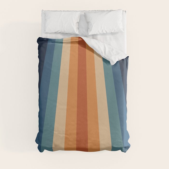 70's Retro Stripes Duvet Cover
