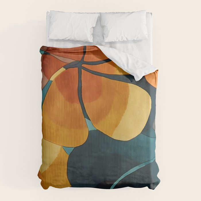 A Floral Palette of Colorful Petals Duvet Cover