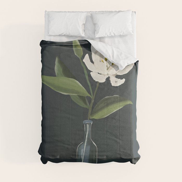 A flower in a vase Comforter