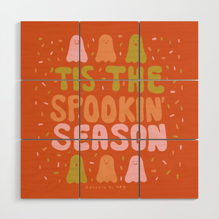 Tis the Spookin Season Wood Wall Art